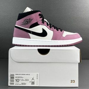Nike Air Jordan Retro 1 Mid SE  10.5W/9M Berry Pink Mulberry DC7267-500
